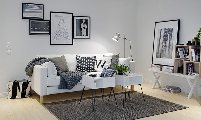 Vardagsrum i skandinavisk stil - idéer och designhemligheter
