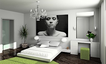 Exempel på att använda grönt i en modern interiör